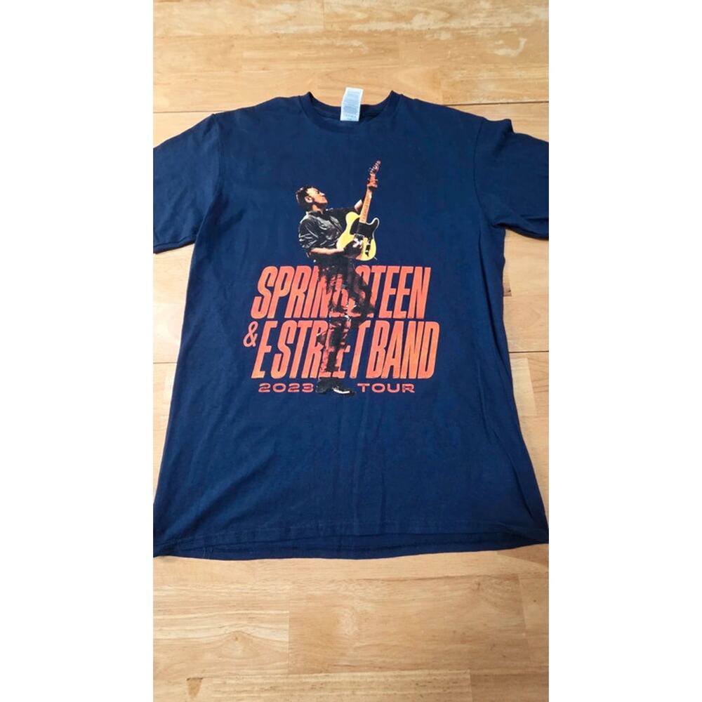 Bruce Springsteen & E Street Band 2023 Tour T-Shirt Navy Blue Men's Size Medium